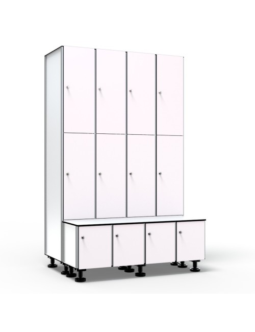 Casier Vestiaire Avec Banc 3 Portes 3 Colonnes