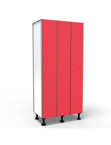 Vestiaire Stratifié Compact, 1 Porte 3 Colonnes