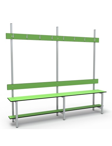 Banc Stratifié Compact, 2m, simple, sans porte sac