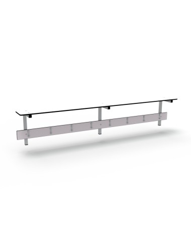 Phenolic Wall Coat Rack with Shelf, 2m