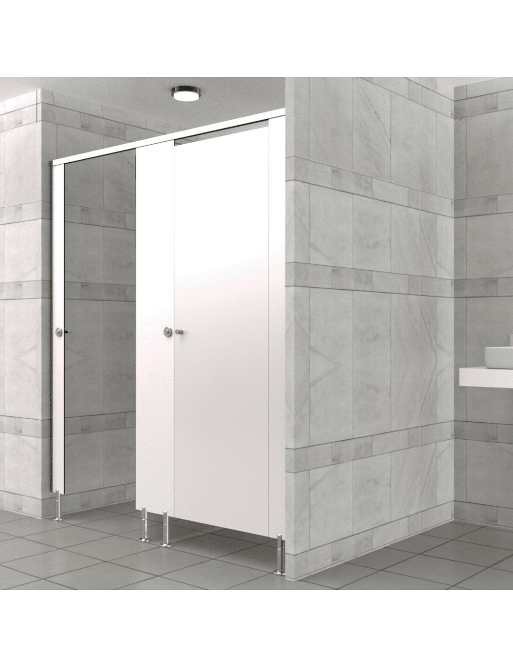 Cabine Sanitaire Stratifié Compact Alu 2F