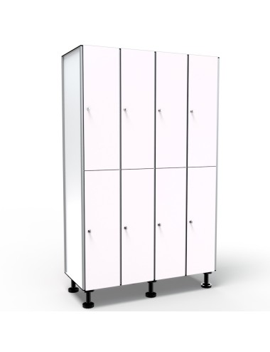 Casier Vestiaire Stratifié Compact, 2 Portes 4 Colonnes