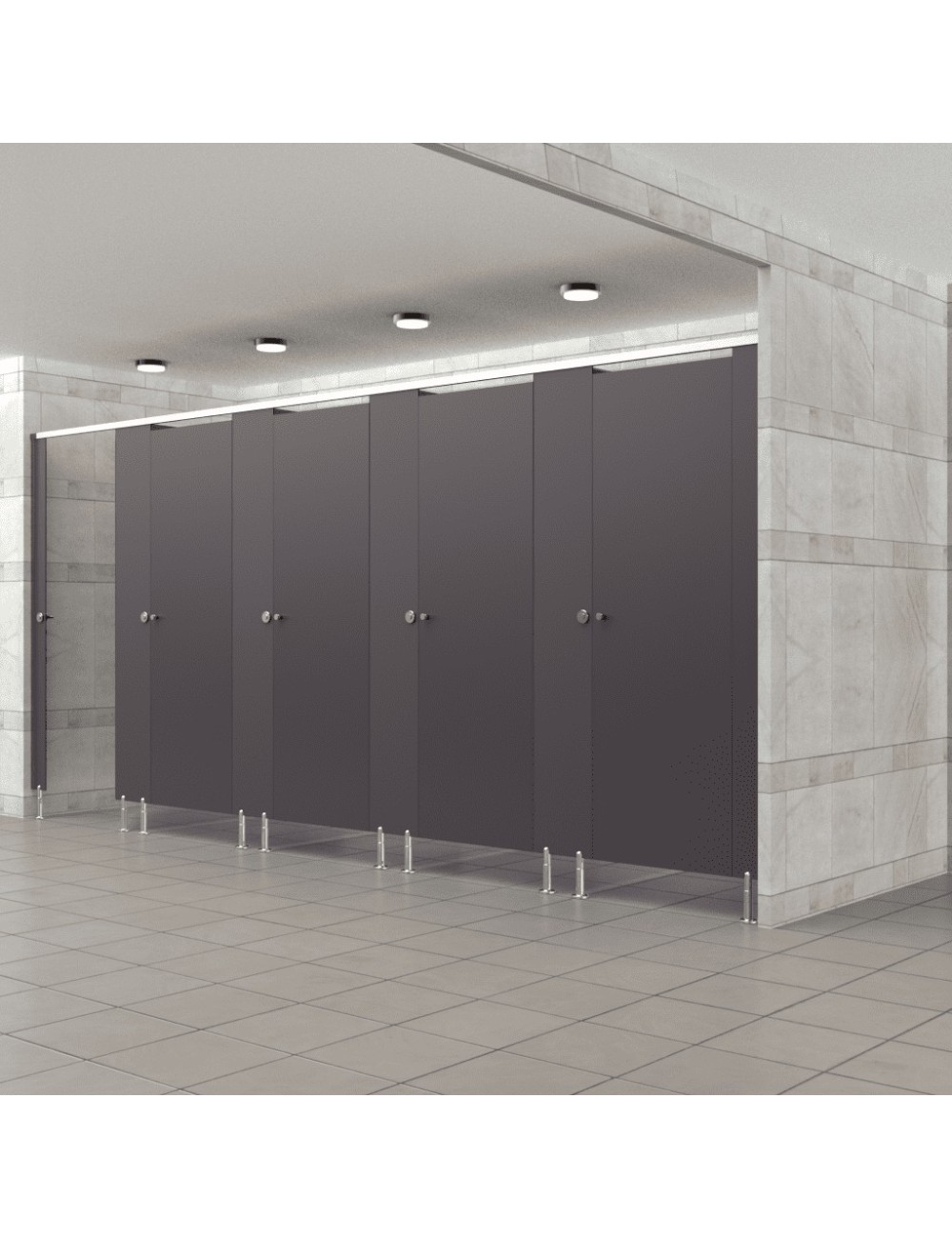 Cabine Sanitaire Stratifié Compact Alu 5F