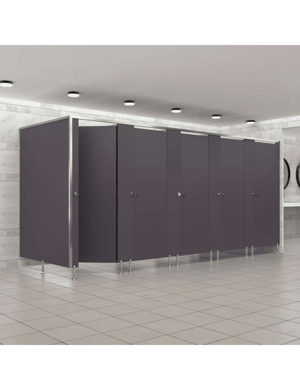 Cabine Sanitaire Stratifié Compact Alu 5FG