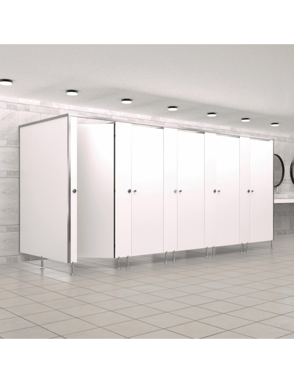 Cabine Sanitaire Stratifié Compact Alu 5FGD