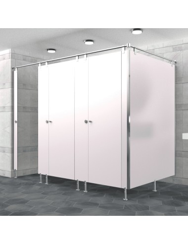 Cabine Sanitaire Stratifié Compact Inox 3FD