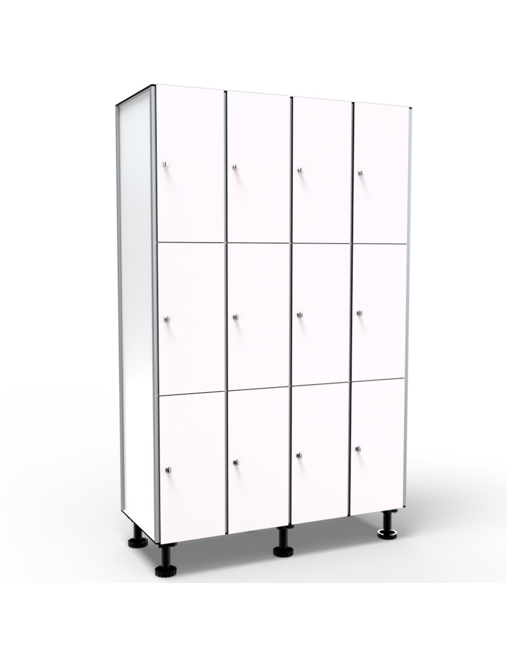 Casier Vestiaire Stratifié Compact, 3 Portes 4 Colonnes