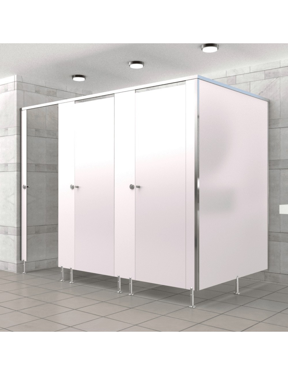 Cabine Sanitaire Stratifié Compact Alu 3FD