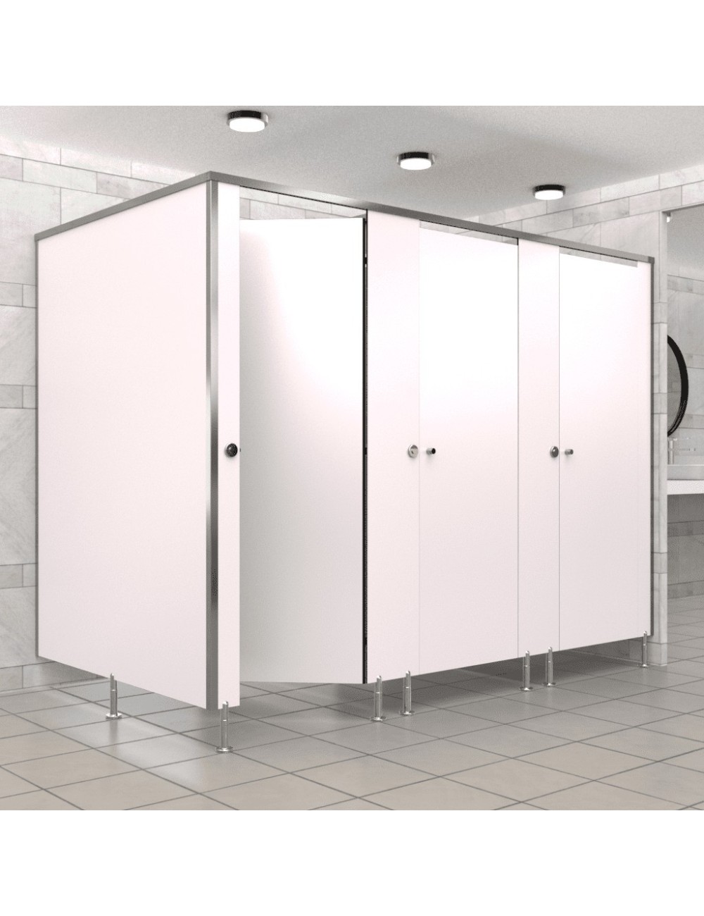 Cabine Sanitaire Stratifié Compact Alu 3FG