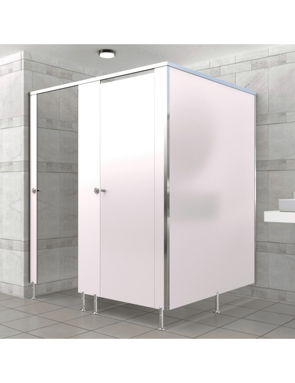 Cabine Sanitaire Stratifié Compact Alu 2FD
