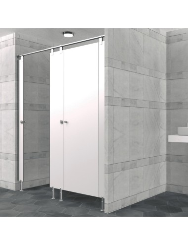 Cabine Sanitaire Stratifié Compact Inox 2F