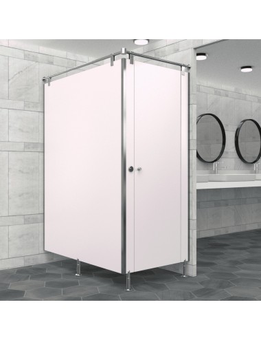 Cabine Sanitaire Stratifié Compact Inox 1FG