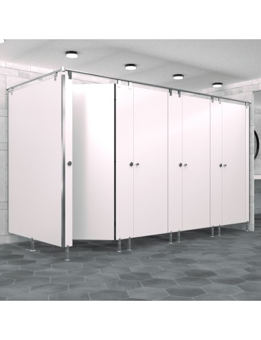 Cabine Sanitaire Stratifié Compact Inox 4FG