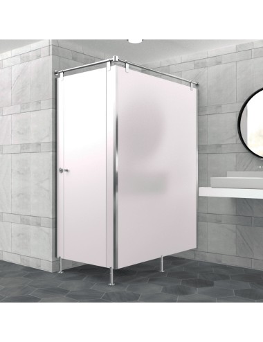 Cabine Sanitaire Stratifié Compact Inox 1FD