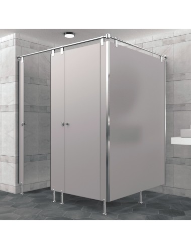 Cabine Sanitaire Stratifié Compact Inox 2FD