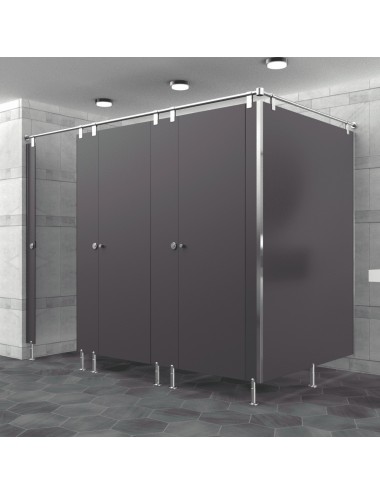 Cabine Sanitaire Stratifié Compact Inox 3FD