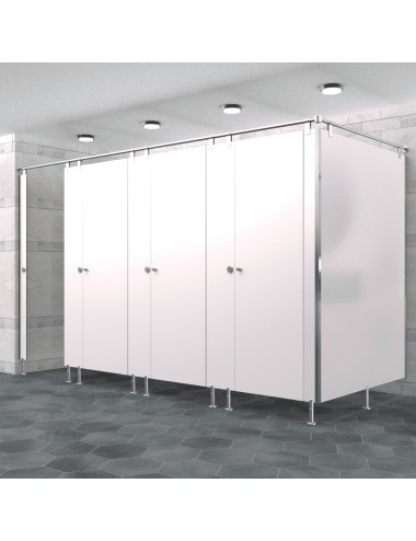 Cabine Sanitaire Stratifié Compact Inox 4FD