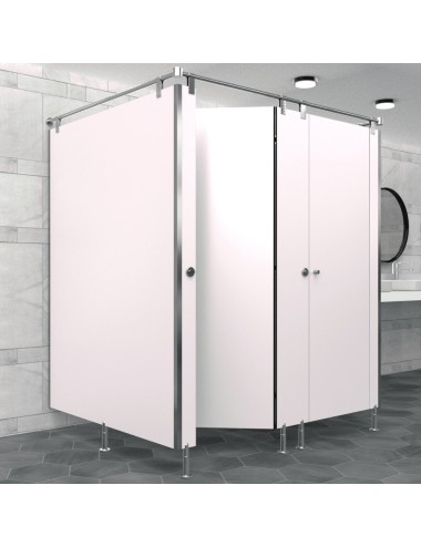 Cabine Sanitaire Stratifié Compact Inox 2FGD