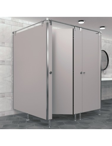 Cabine Sanitaire Stratifié Compact Inox 2FGD