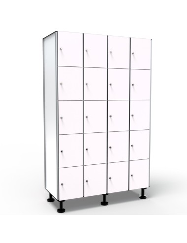 Casier Vestiaire Stratifié Compact, 5 Portes 4 Colonnes