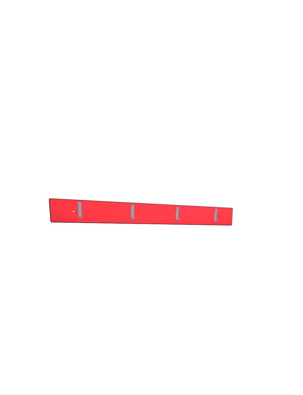 Porte-manteau mural 1m - Rouge