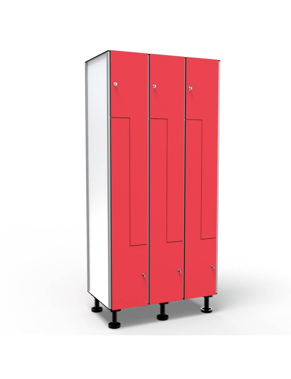 Vestiaire Stratifié Compact, 6 Portes en L